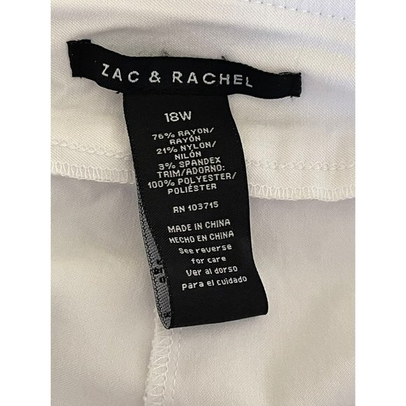 Zac & Rachel White Side Tie Wrap Around Skirt with Undershorts - 18W - Picture 12 of 12